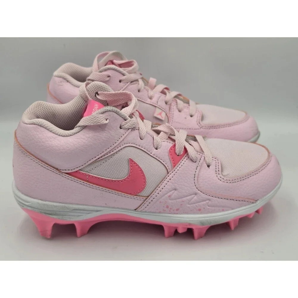 Jordan Stadium 90 Low TD Football Cleats Pink White Men's Size 7.5